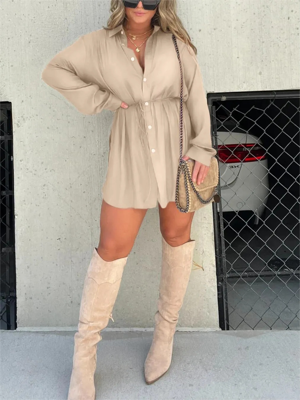 Jessica | Trendy saten kombinezon haljina