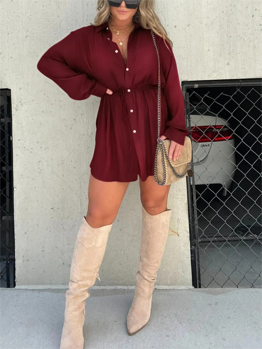 Jessica | Trendy saten kombinezon haljina