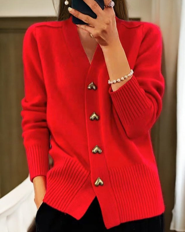 Elina™ | Elegantni kardigan s gumbima u obliku srca