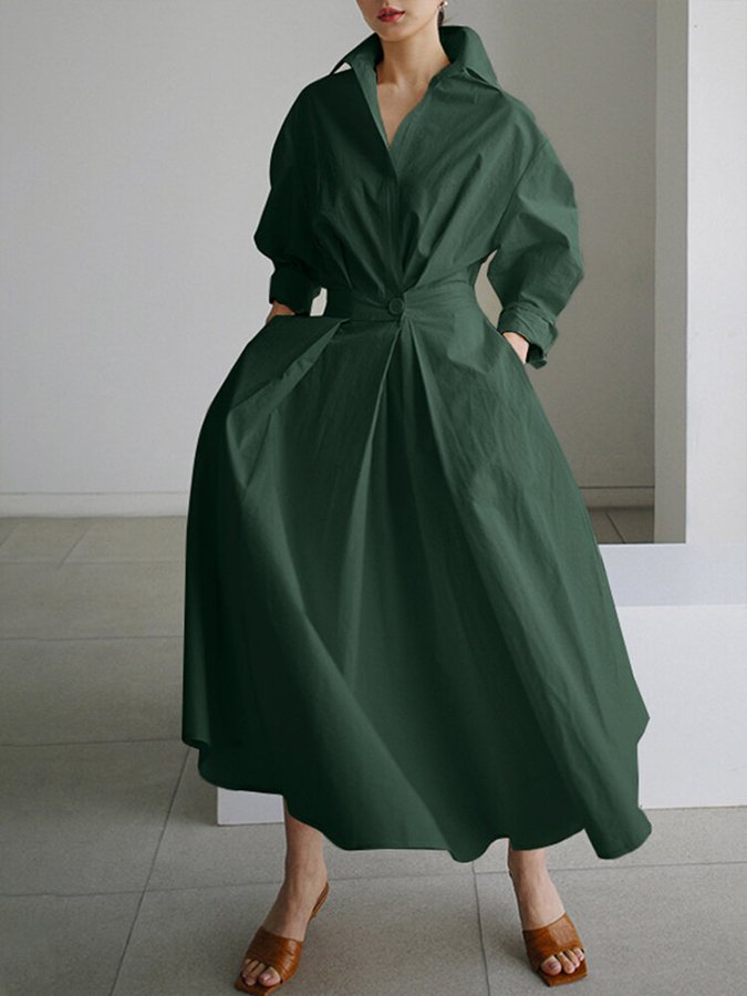Clémence™ | Haljina Midi sa Dugmadi