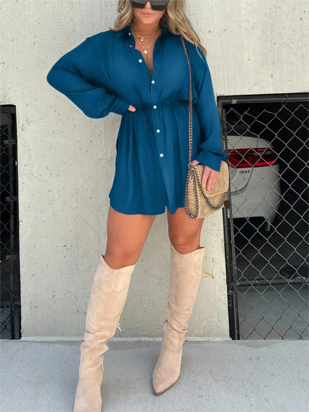 Jessica | Trendy saten kombinezon haljina
