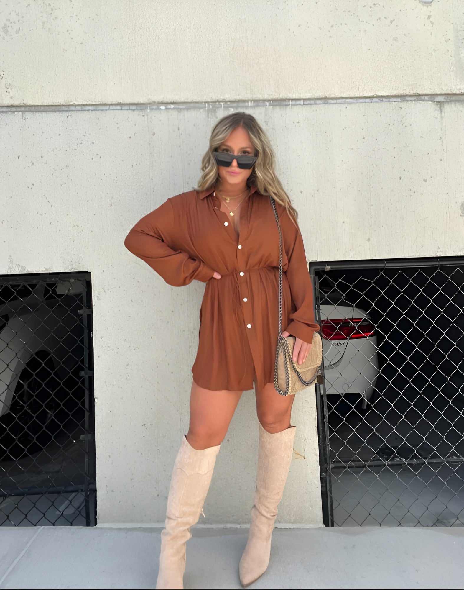 Jessica | Trendy saten kombinezon haljina