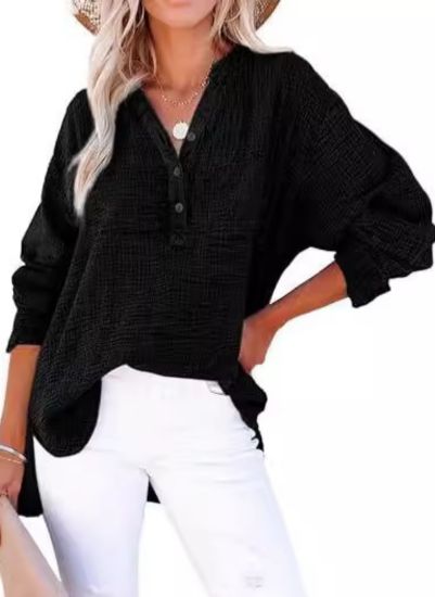 AYLA™ – Ležerna Bluza s V-Izrezom