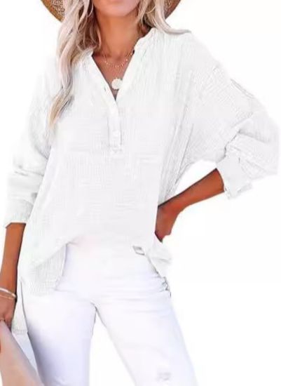 AYLA™ – Ležerna Bluza s V-Izrezom