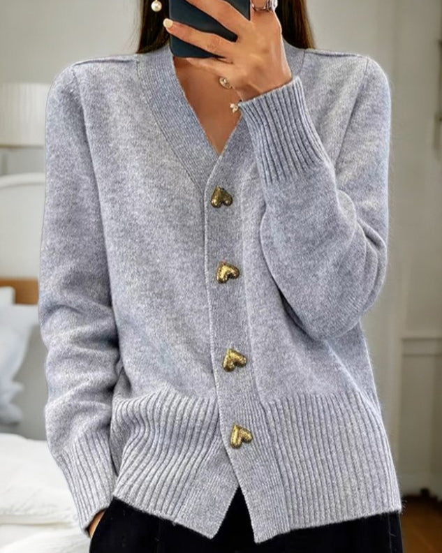 Elina™ | Elegantni kardigan s gumbima u obliku srca